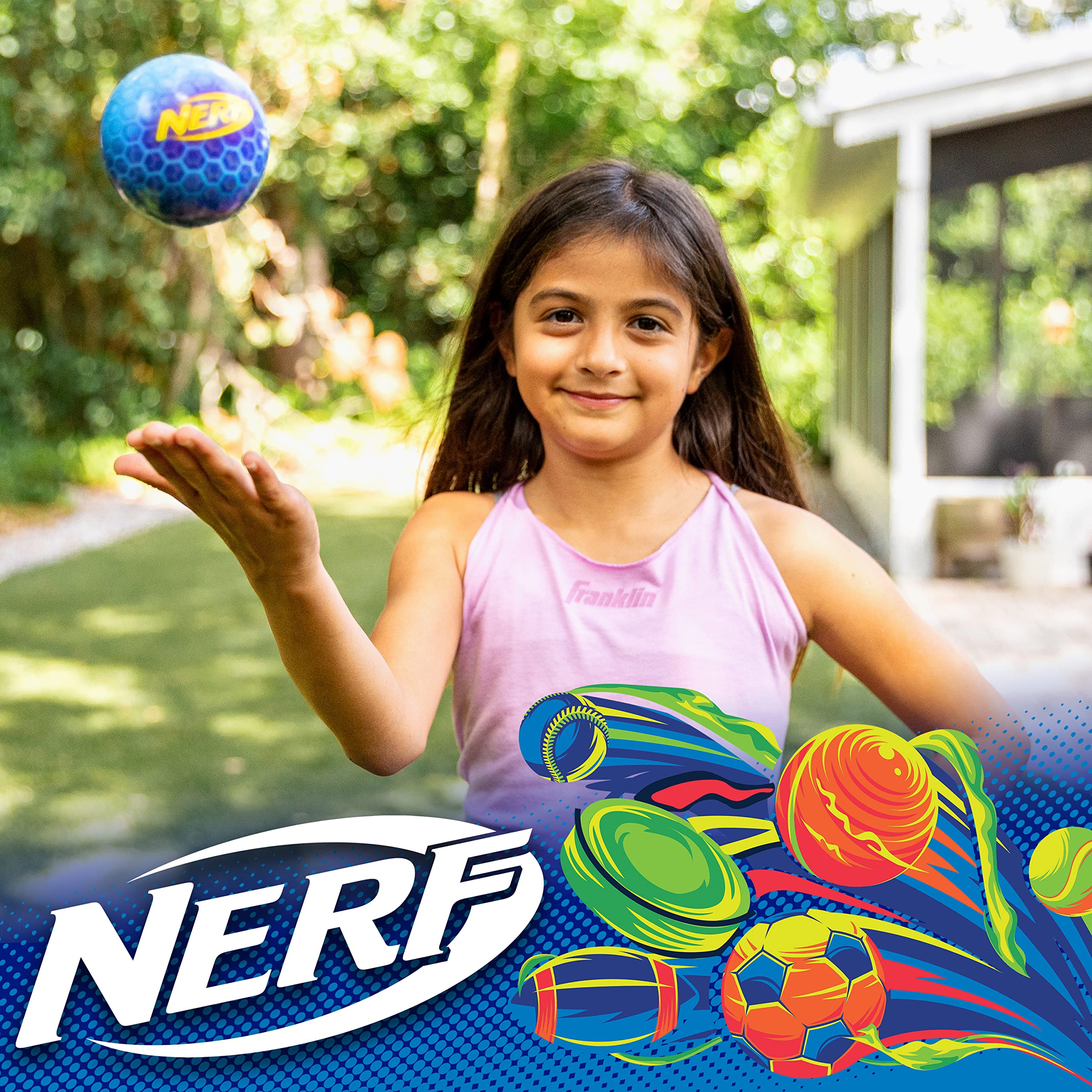 Foto 8 pulgar | Super High Bounce Ball Nerf  2 Pelotas Incluidas Para Interiores Y Exteriores - Venta Internacional.