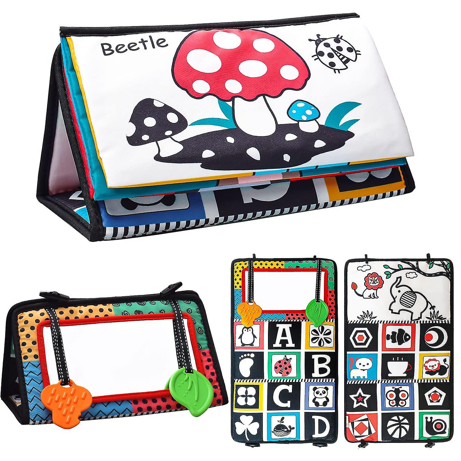 Foto 4 pulgar | Venta Internacional - Libro De Tela Tummy Time Toys De Alto Contraste Para Bebés De 3 A 12 Meses