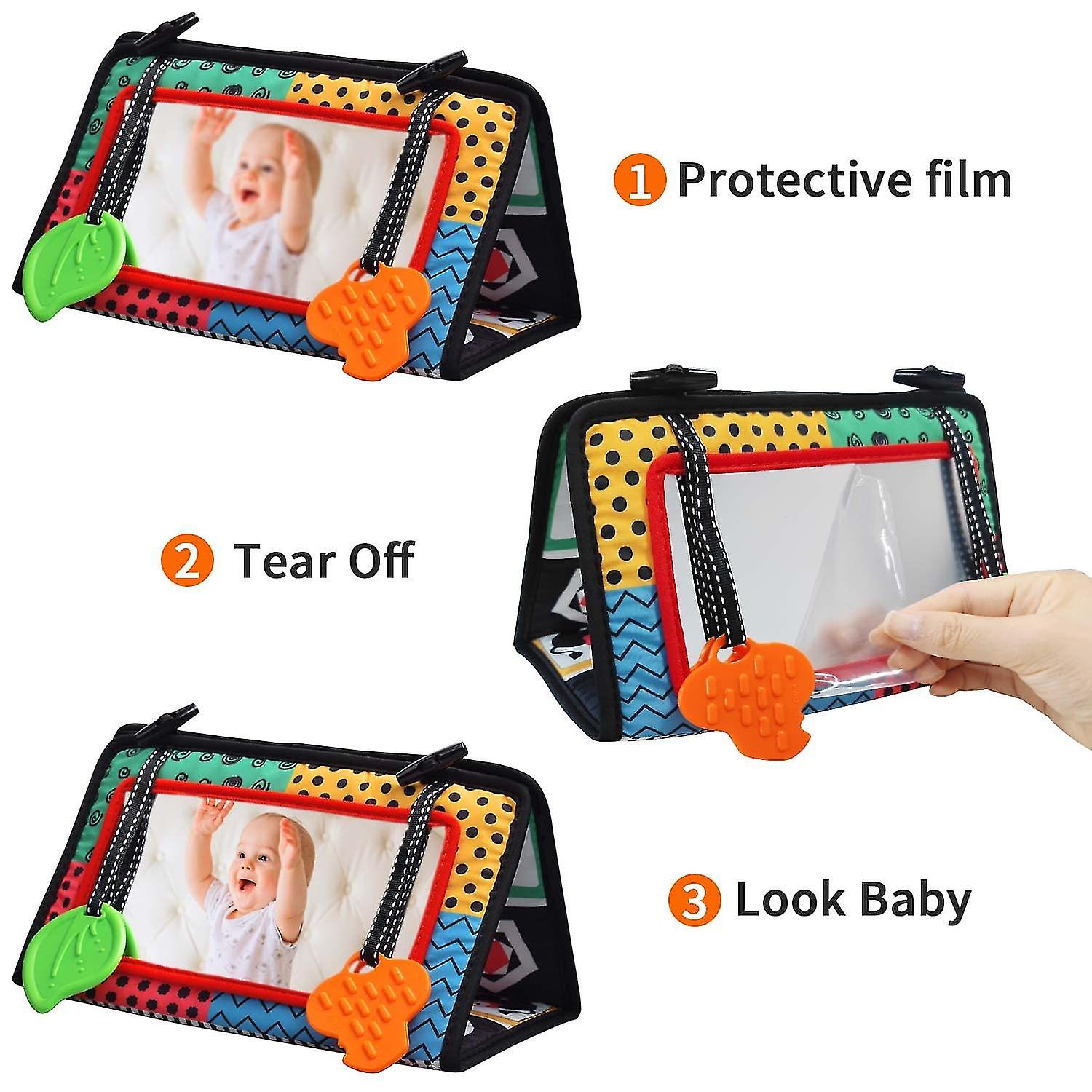 Foto 6 pulgar | Venta Internacional - Libro De Tela Tummy Time Toys De Alto Contraste Para Bebés De 3 A 12 Meses