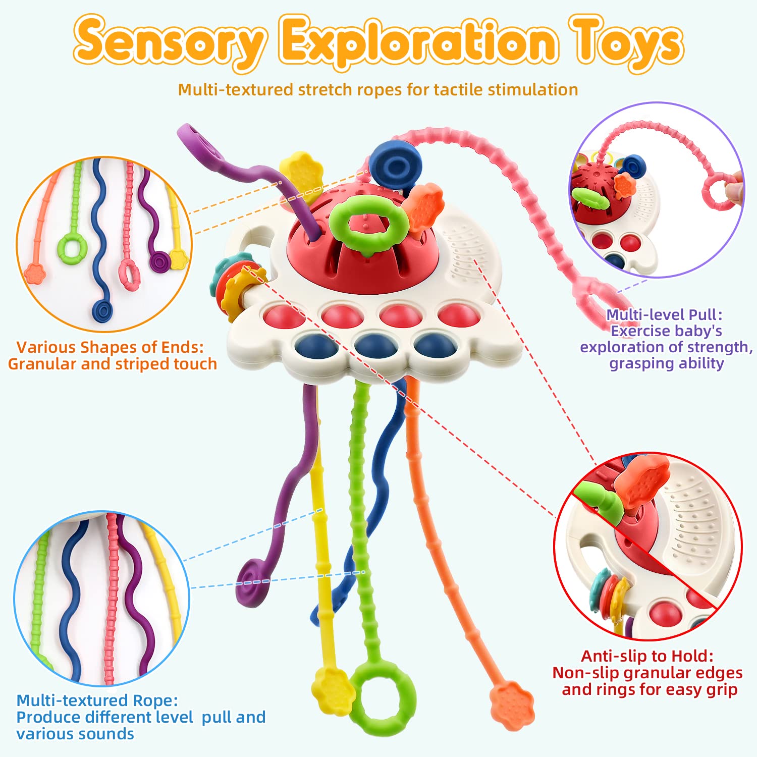 Foto 3 pulgar | Venta Internacional - Juguete Sensorial Montessori Aituiui de Silicona para Bebés