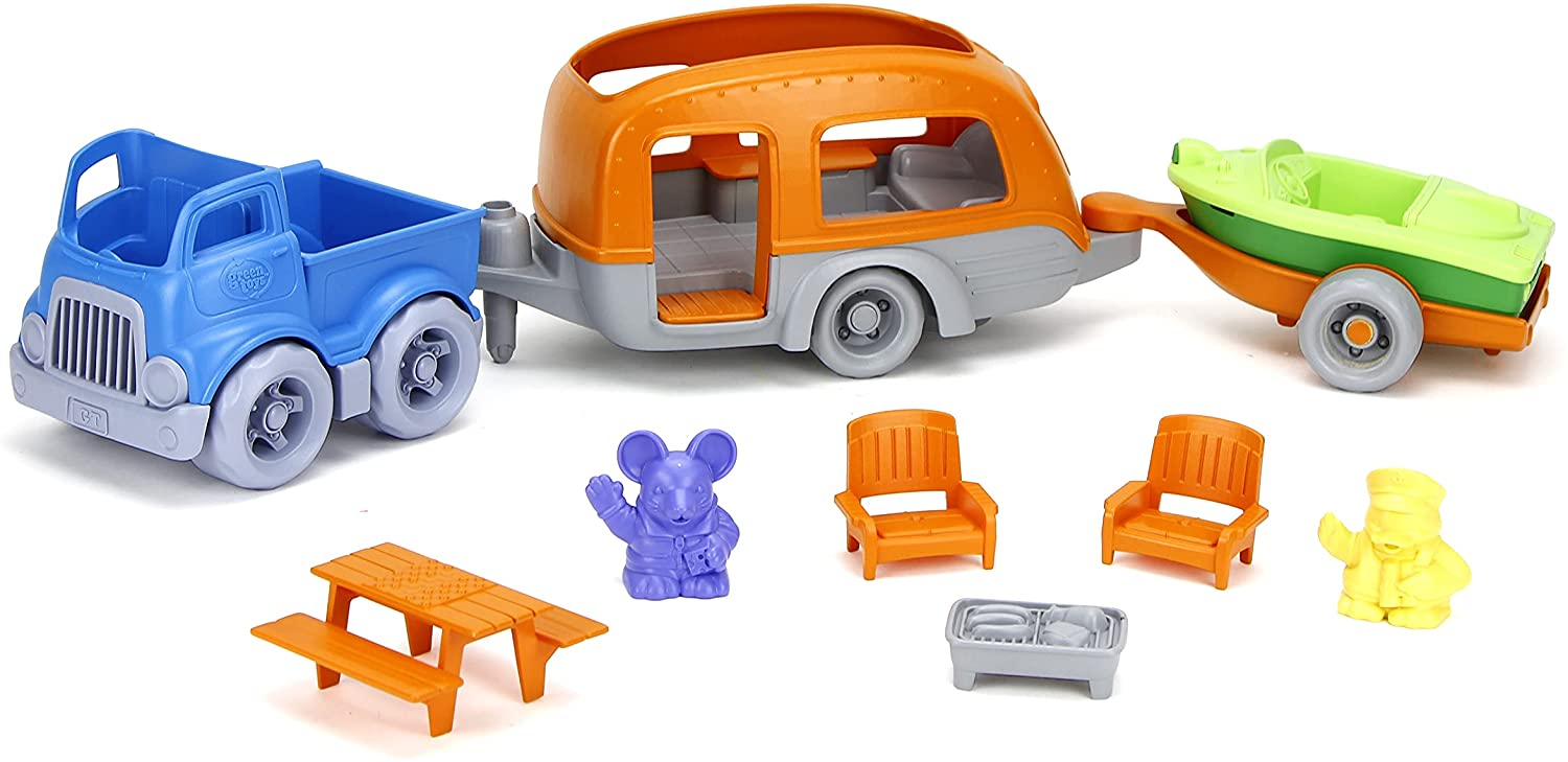 Foto 2 pulgar | Set De Autocaravana Green Toys, Azul/naranja, 10 Piezas De J - Venta Internacional.