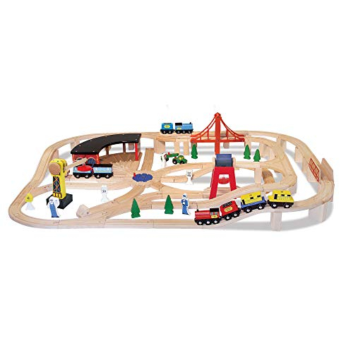 Foto 2 pulgar | Juego De Trenes De Madera Melissa&doug, 130 Piezas - Venta Internacional.