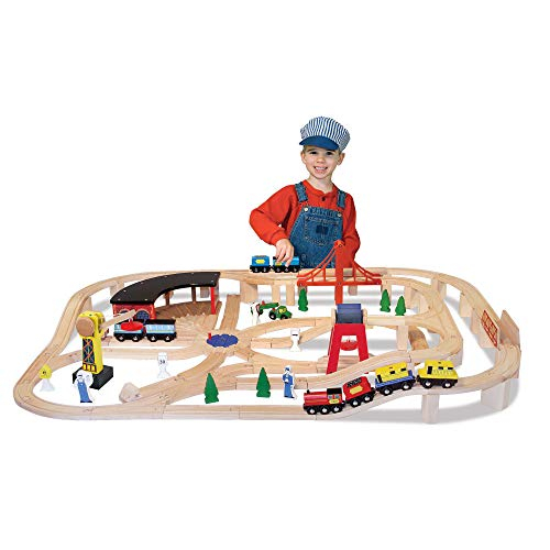 Foto 4 pulgar | Juego De Trenes De Madera Melissa&doug, 130 Piezas - Venta Internacional.