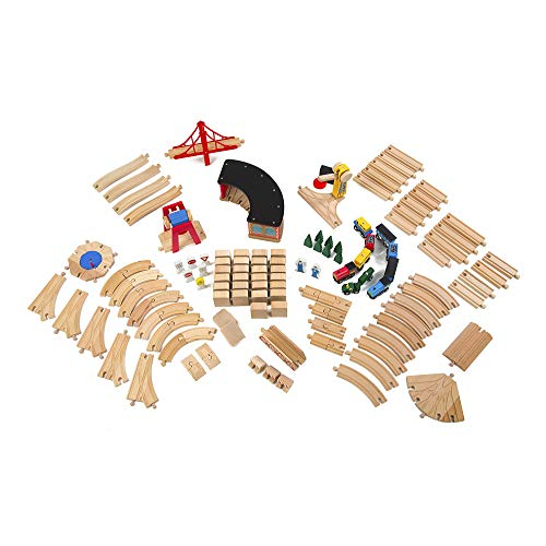 Foto 5 pulgar | Juego De Trenes De Madera Melissa&doug, 130 Piezas - Venta Internacional.