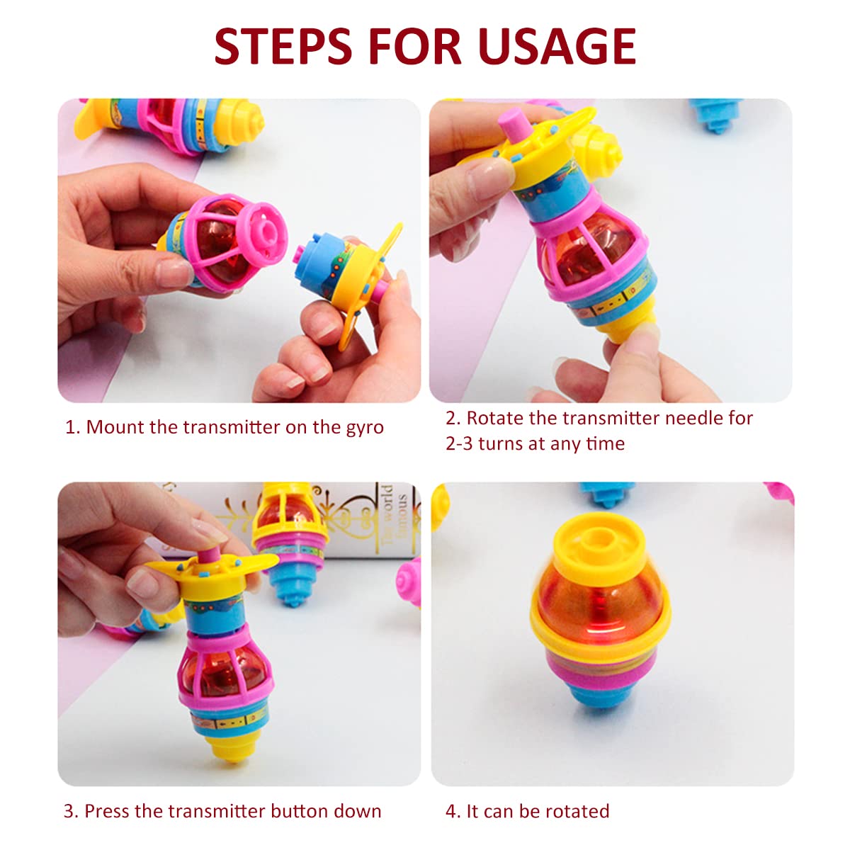 Foto 7 pulgar | Juguete Con Luces Led Parpadeantes Para Niños Con Forma De Trompa Giratoria (1 Unidad) - Venta Internacional.