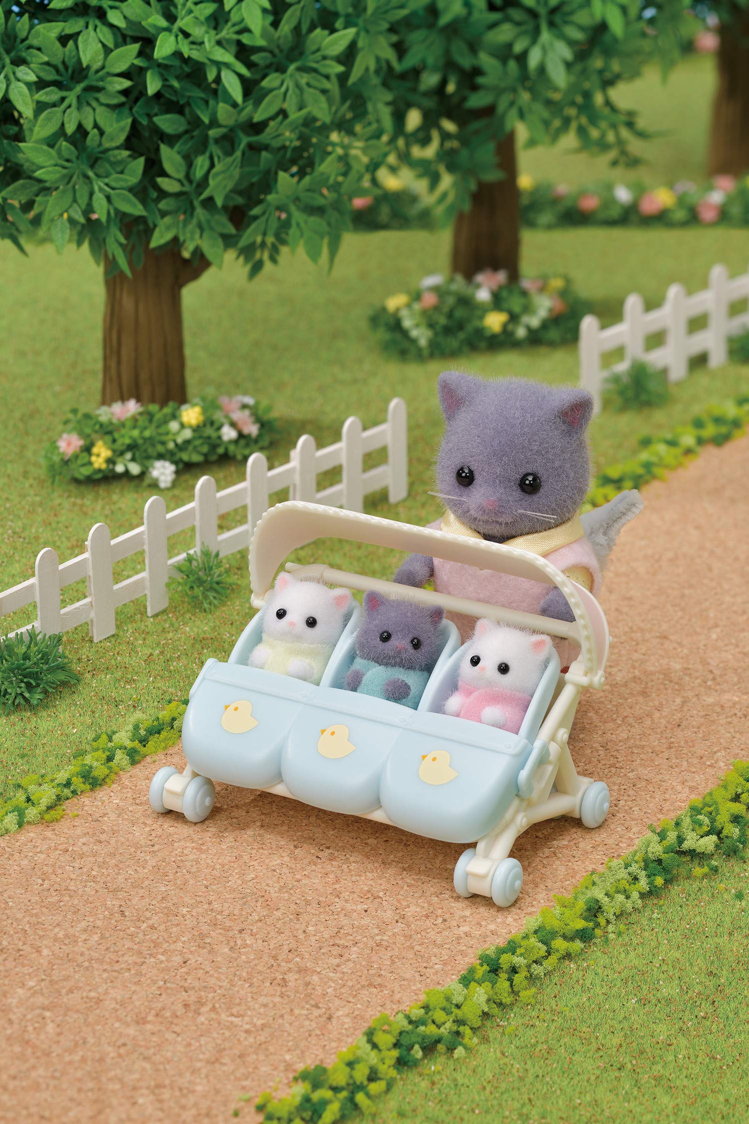 Foto 6 pulgar | Stroller Calico Critters Triplet 2 En 1 Con Accesorio Para Asiento De Coche - Venta Internacional.