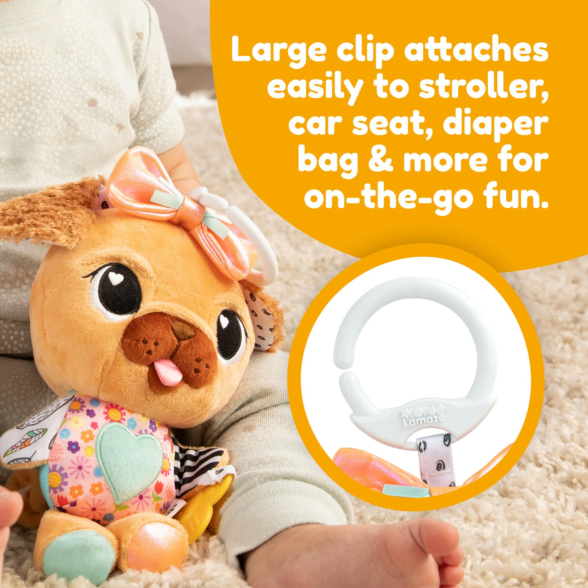 Cochecito Sensorial Lamaze Lovey The Pug Baby Con Clip On Toy Venta Internacional. Coppel