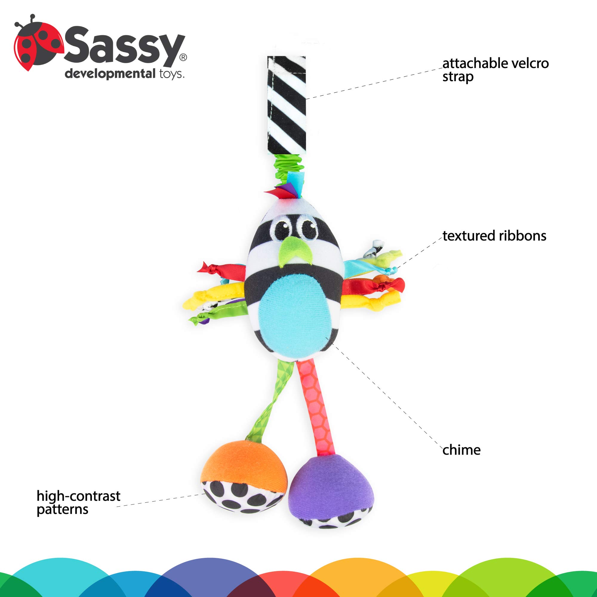 Foto 4 pulgar | Peluche De Desarrollo Sassy Boppin' Birdie Para Recién Nacido - Venta Internacional.