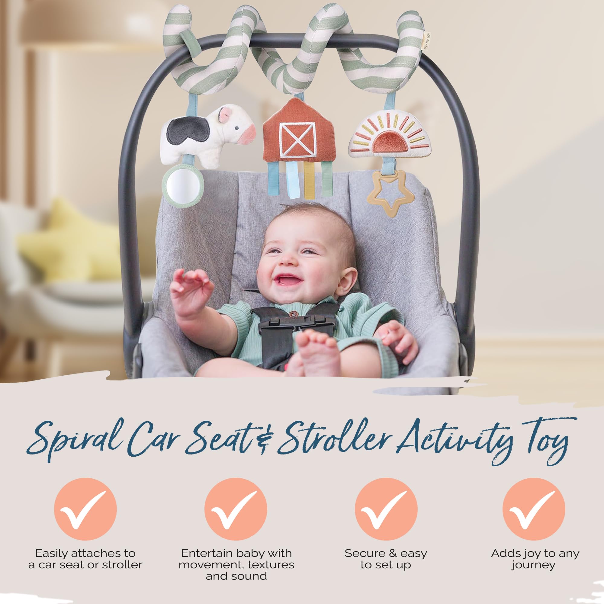 Foto 4 pulgar | Asiento De Coche Y Cochecito En Espiral Itzy Ritzy De Activity Toy, 0+ - Venta Internacional.