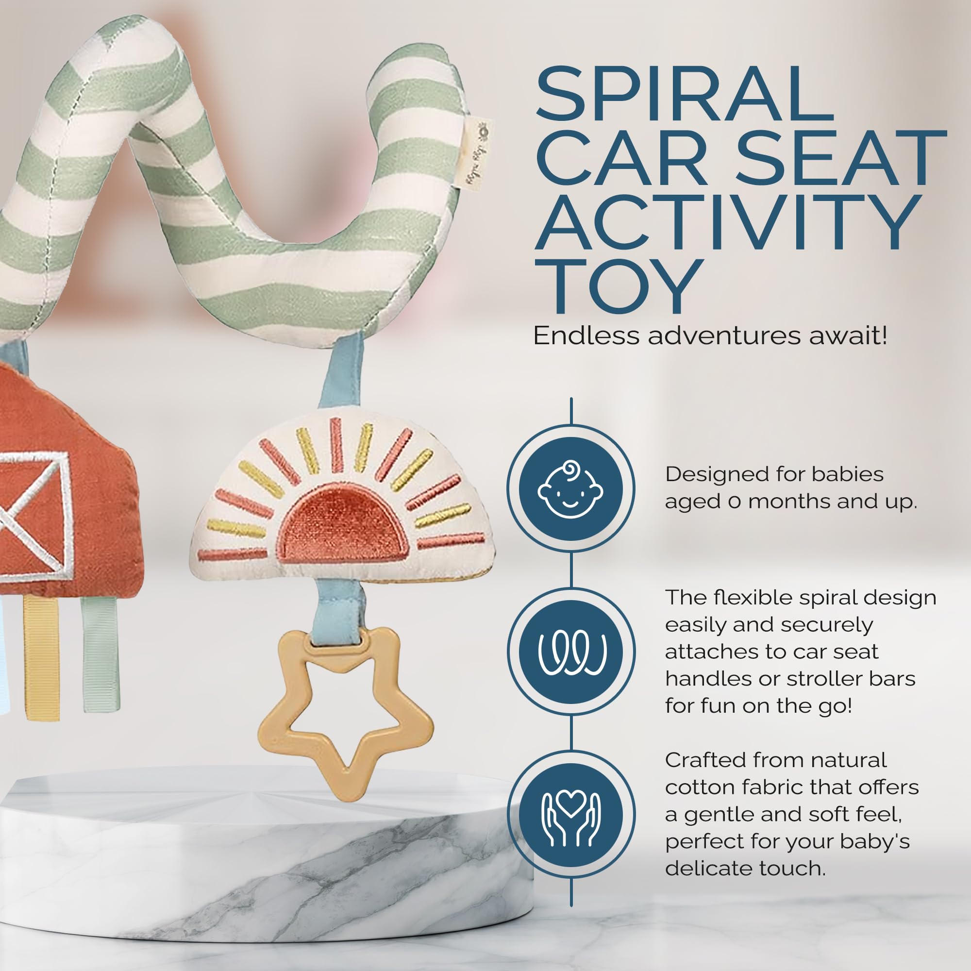 Foto 5 pulgar | Asiento De Coche Y Cochecito En Espiral Itzy Ritzy De Activity Toy, 0+ - Venta Internacional.