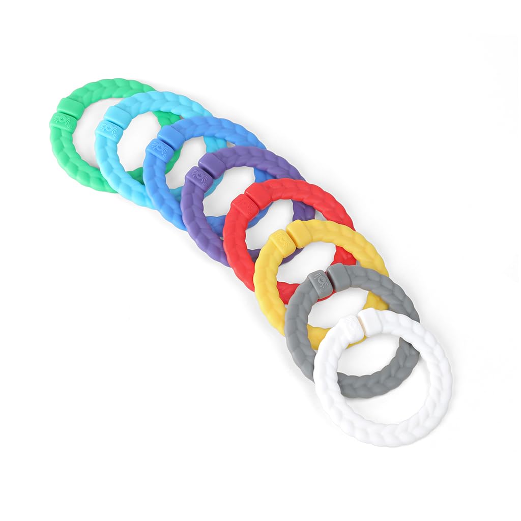 Foto 4 | Set De 8 Anillos De Unión Itzy Ritzy, Trenzados De Colores Arcoíris - Venta Internacional.