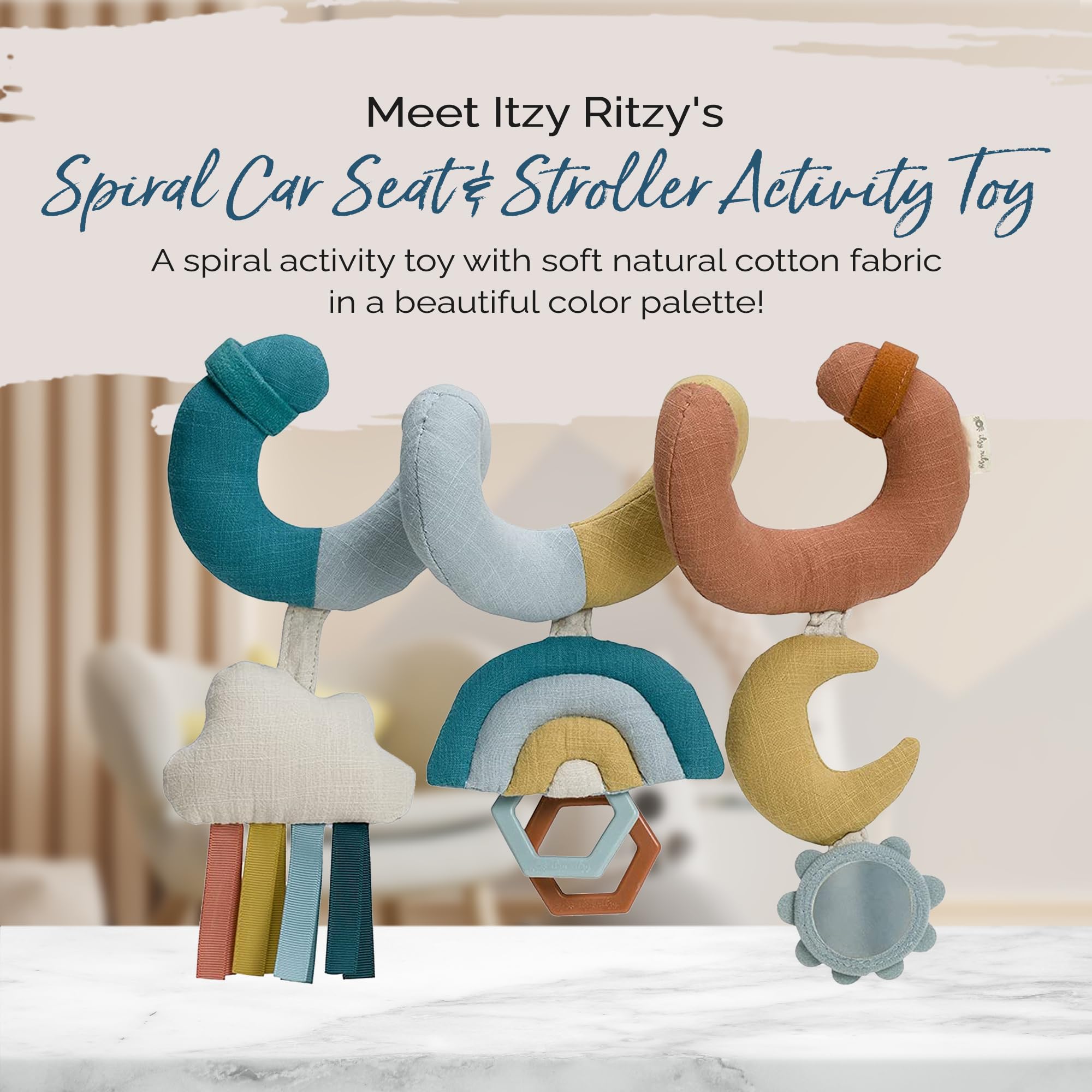 Foto 3 pulgar | Asiento De Coche Y Cochecito En Espiral Itzy Ritzy De Activity Toy Rainbow - Venta Internacional.