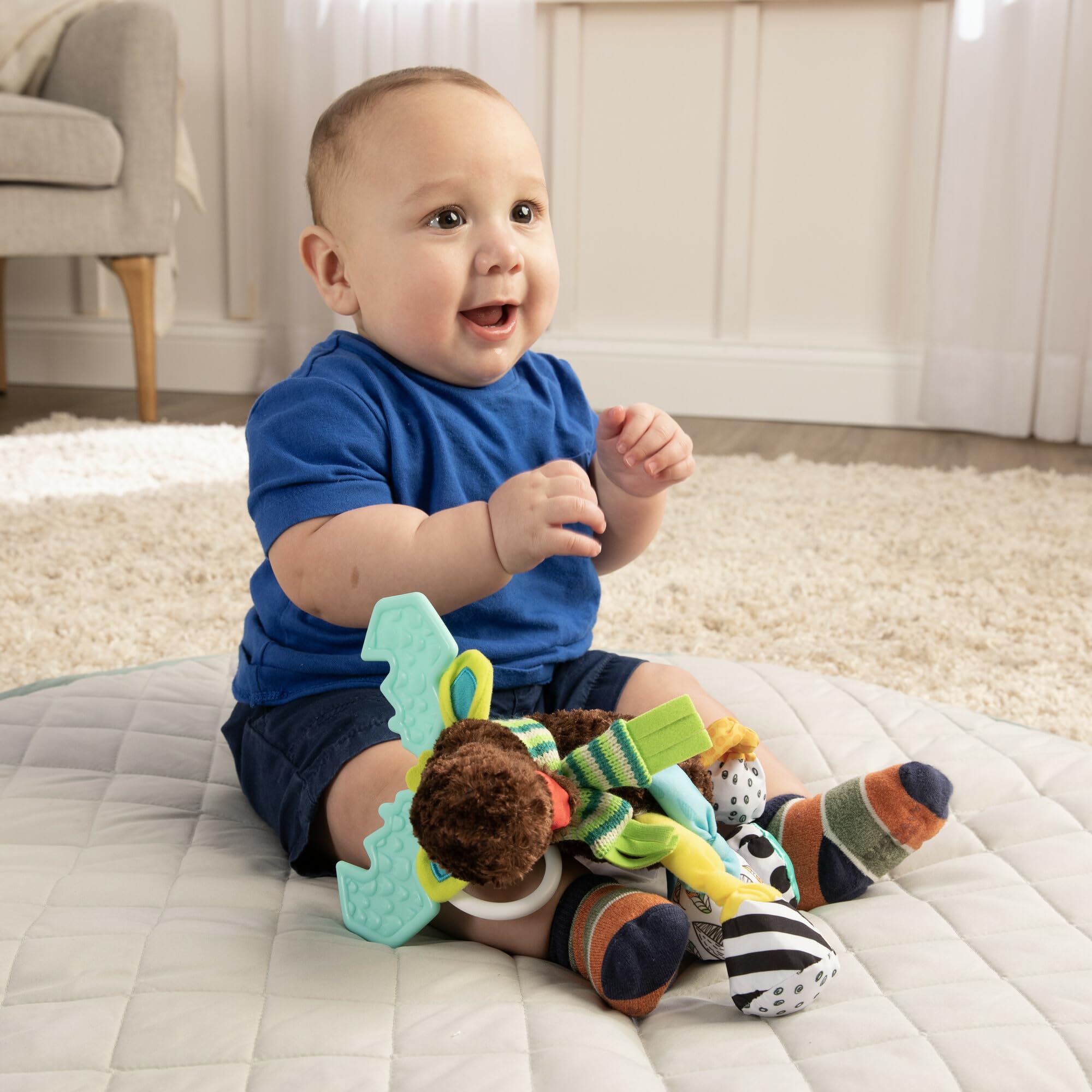 Foto 6 pulgar | Asiento De Coche Y Cochecito De Juguete Con Clip Lamaze Mortimer The Moose - Venta Internacional.