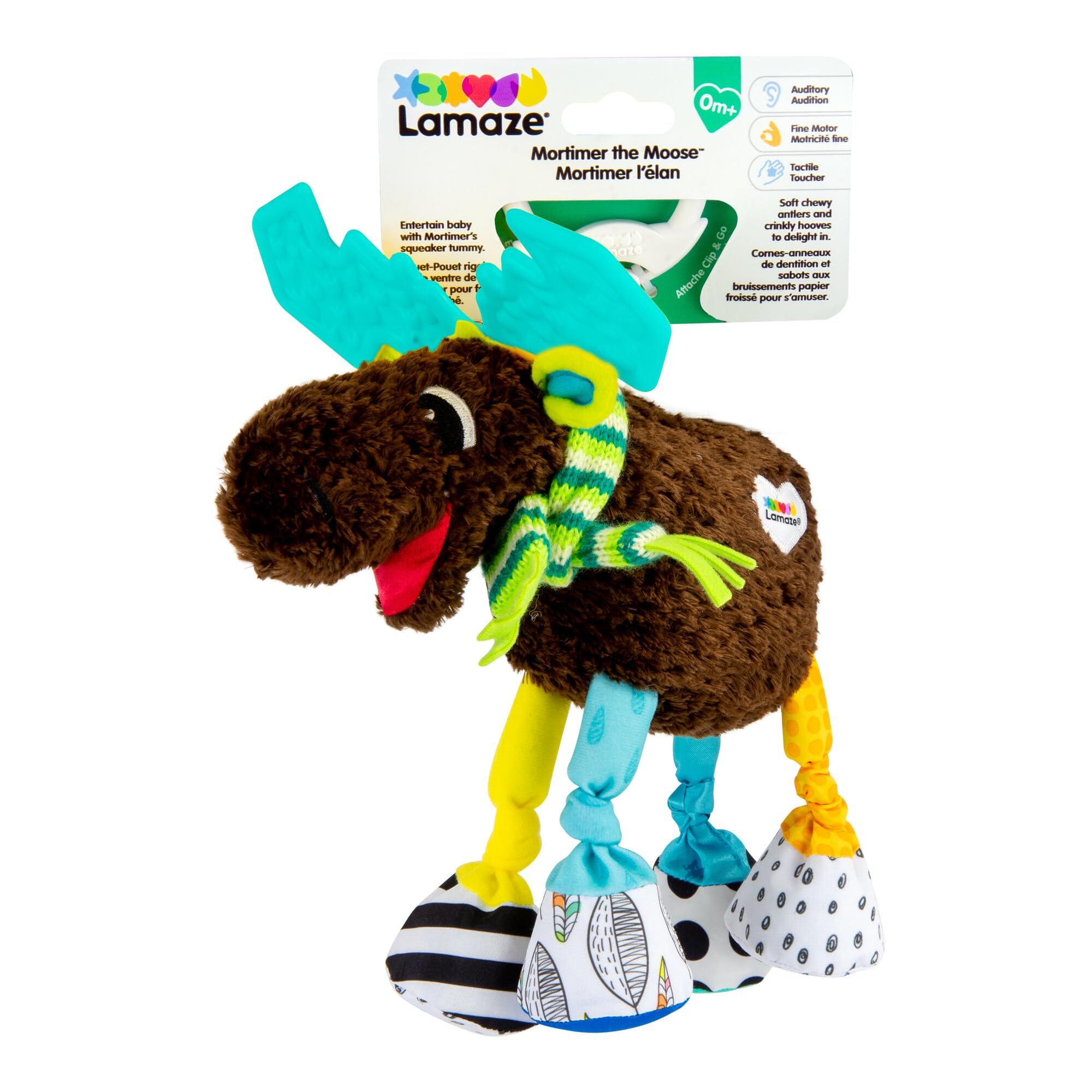 Foto 8 pulgar | Asiento De Coche Y Cochecito De Juguete Con Clip Lamaze Mortimer The Moose - Venta Internacional.