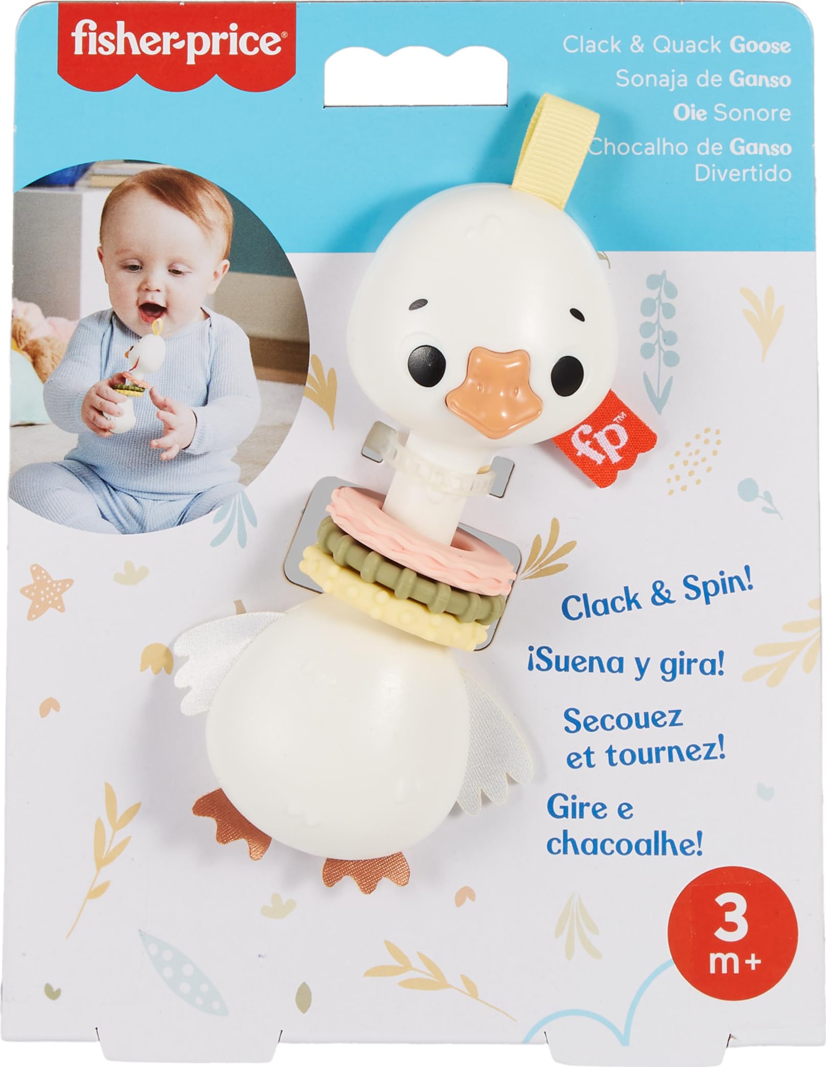 Foto 7 pulgar | Sonajero Clack & Quack Goose De Toy Fisher-price, Más De 3 Meses - Venta Internacional.