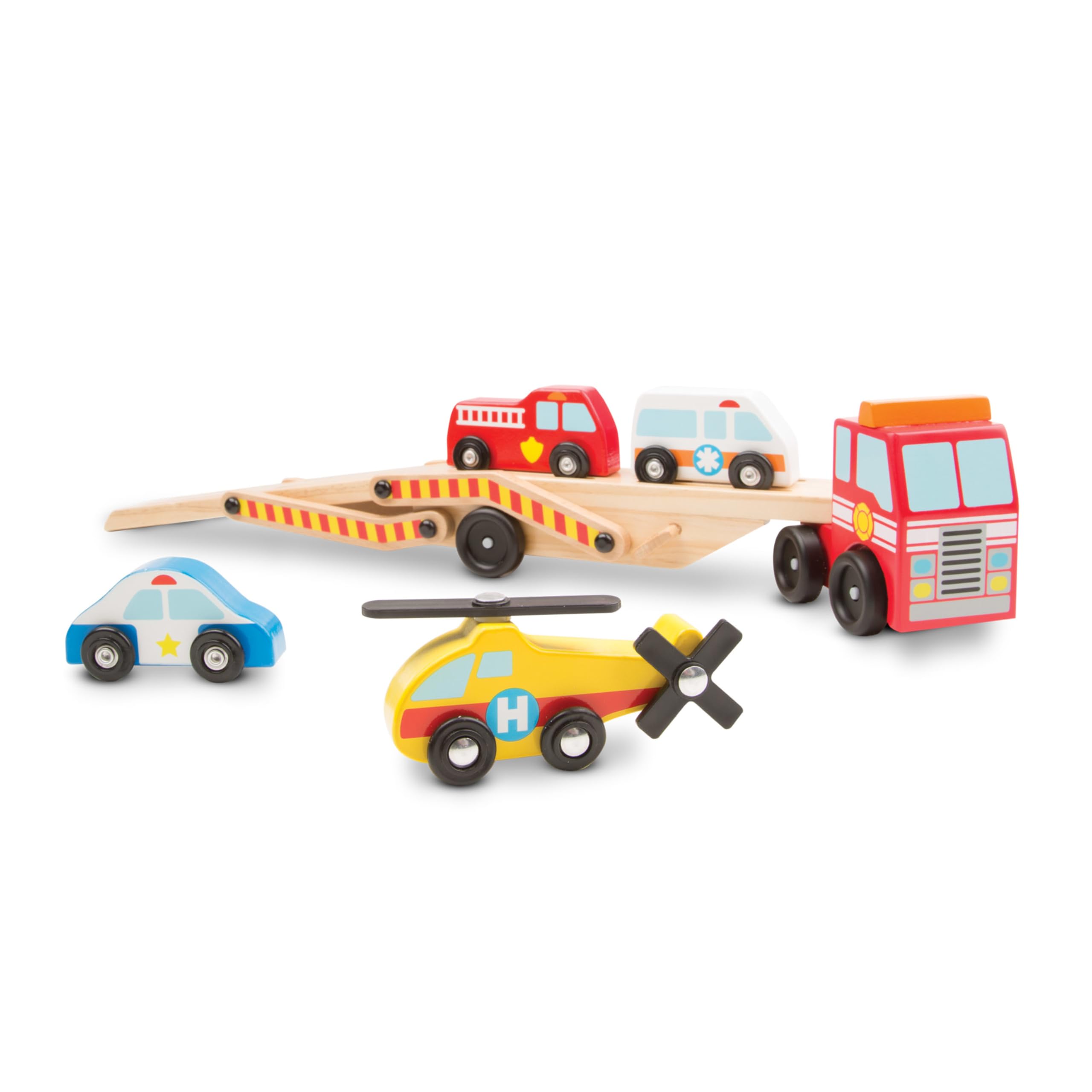 Foto 4 | Camión Portavehículos de Emergencia de Juguete Melissa & Doug Wood - Venta Internacional