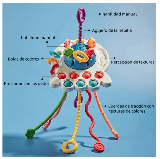 Foto 5 pulgar | Montessori Juguetes Wünd Para Niño Comida Silicona Actividad