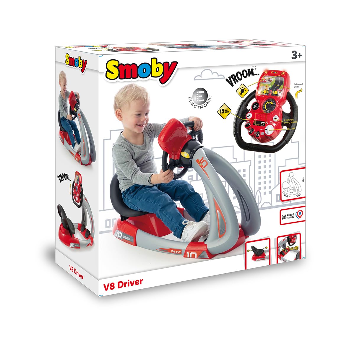 Foto 8 pulgar | Simulador De Conducción Smoby V8 Driver Con Pantalla Retroiluminada Para Niños Mayores De 3 Años - Venta Internacional