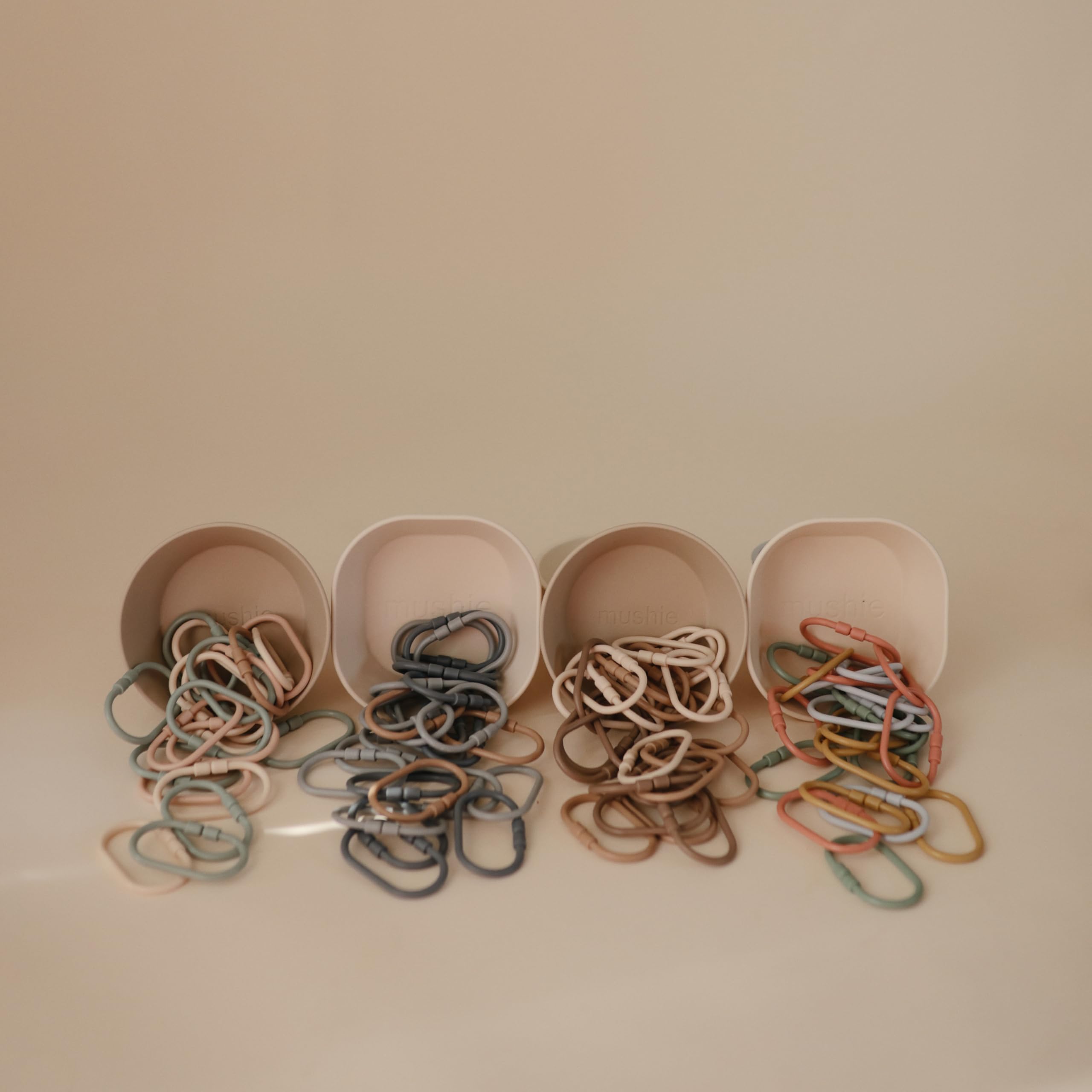 Foto 4 pulgar | Anillos De Eslabones De Cadena Toy Mushie Baby, 12 Unidades | Multiusos - Venta Internacional.