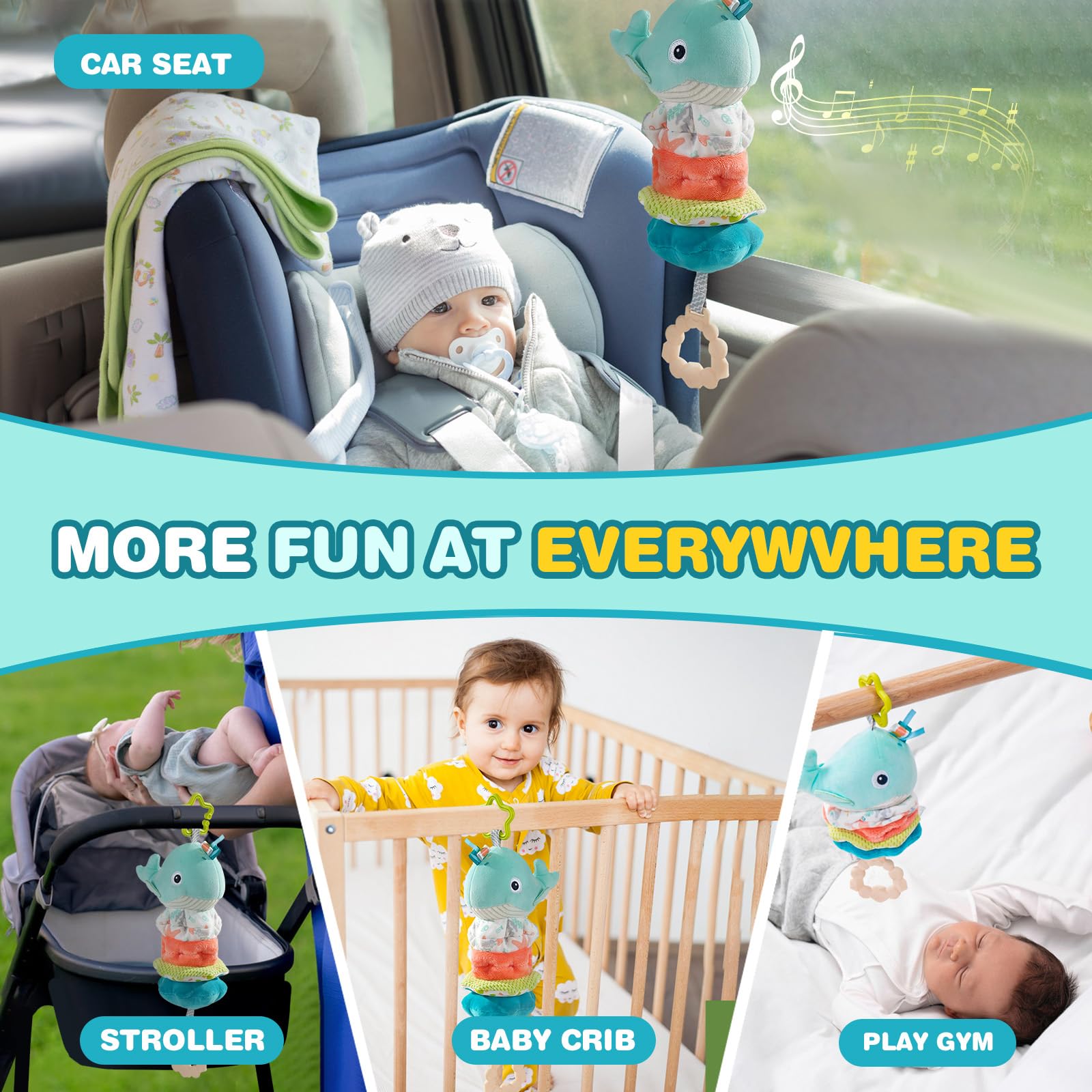 Foto 8 pulgar | Juguete Colgante Musical Para Bebés Jollybaby Stroller, Asiento De Coche Y Cuna - Venta Internacional.