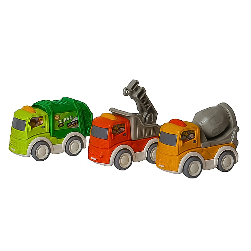 Set Carritos De Construcciones 3 Piezas Toymark