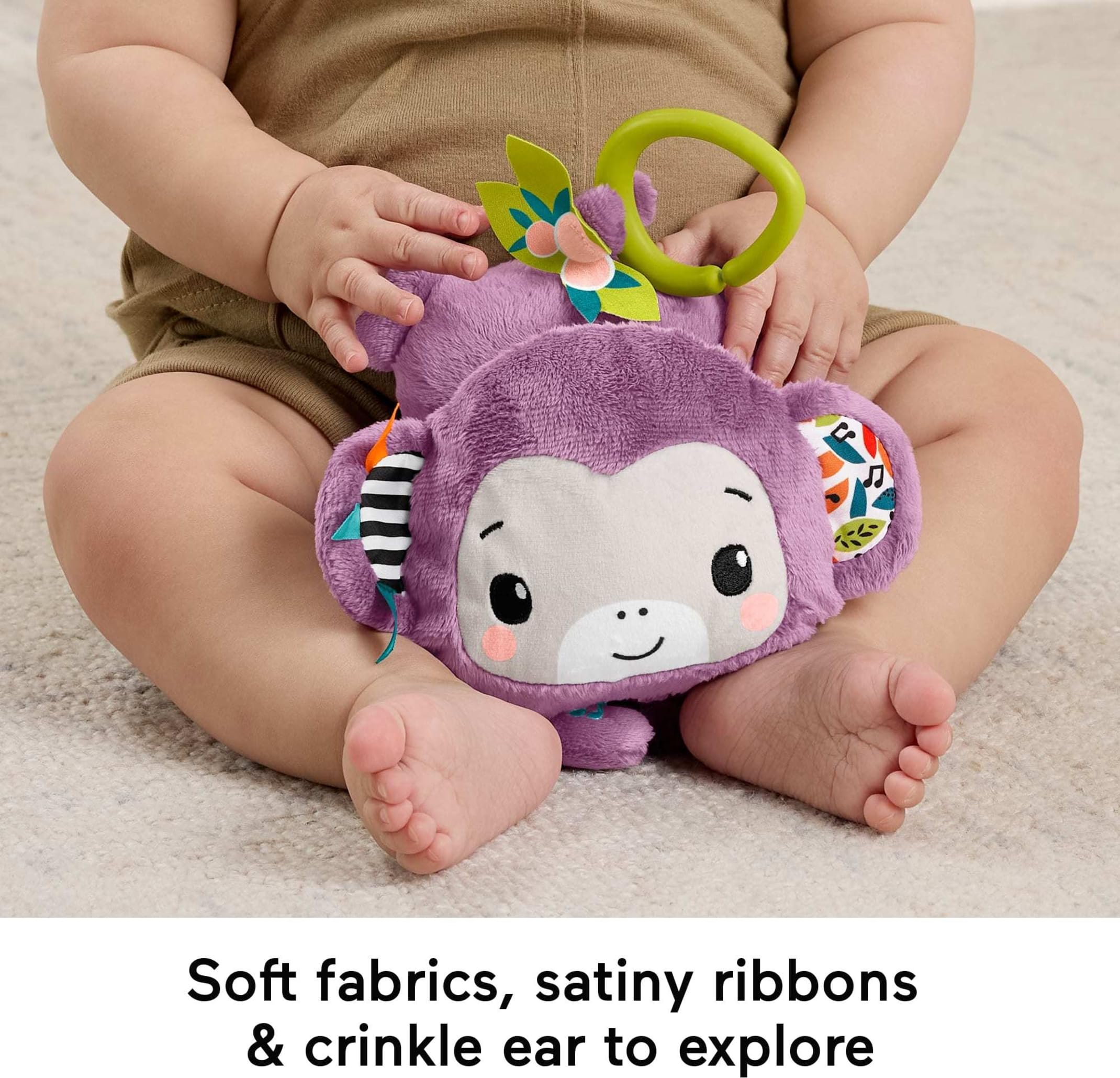 Foto 6 pulgar | Cochecito Fisher-price Sing & Go Purple Monkey Para Recién Nacidos - Venta Internacional.
