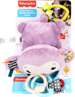 Foto 6 | Cochecito Fisher-price Sing & Go Purple Monkey Para Recién Nacidos - Venta Internacional.