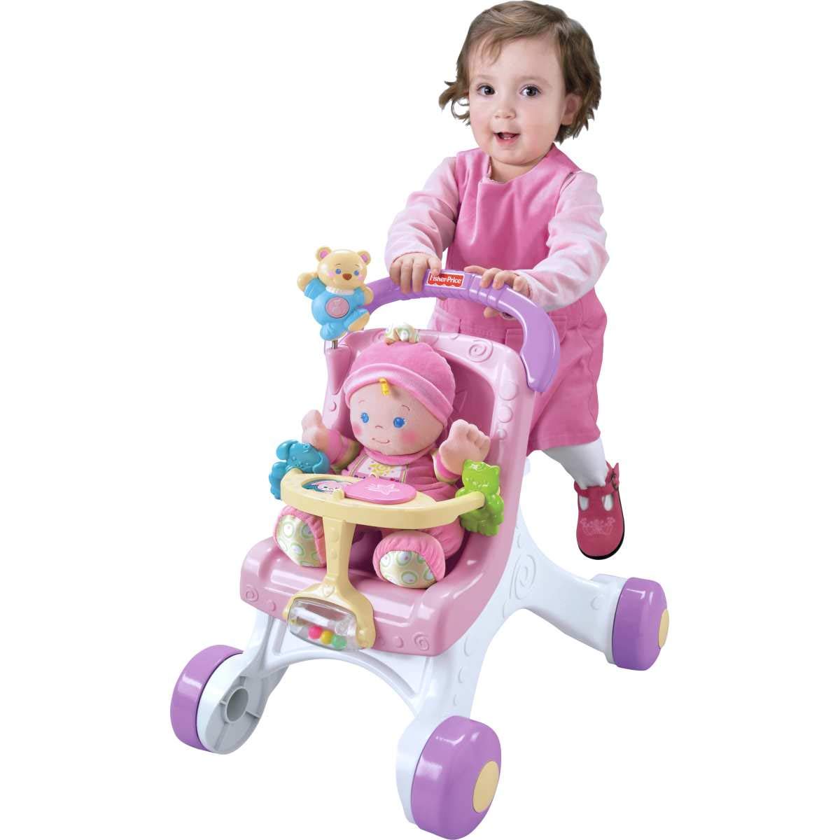 Foto 2 pulgar | Stroll-along Walker Fisher-price Brilliant Basics Pink - Venta Internacional.