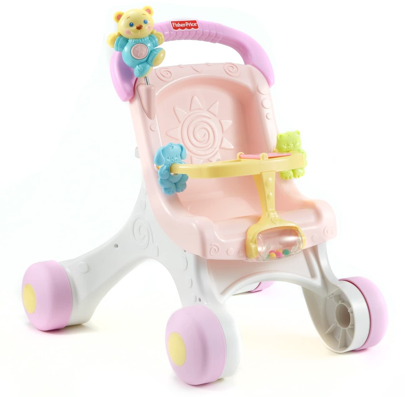 Foto 4 pulgar | Stroll-along Walker Fisher-price Brilliant Basics Pink - Venta Internacional.