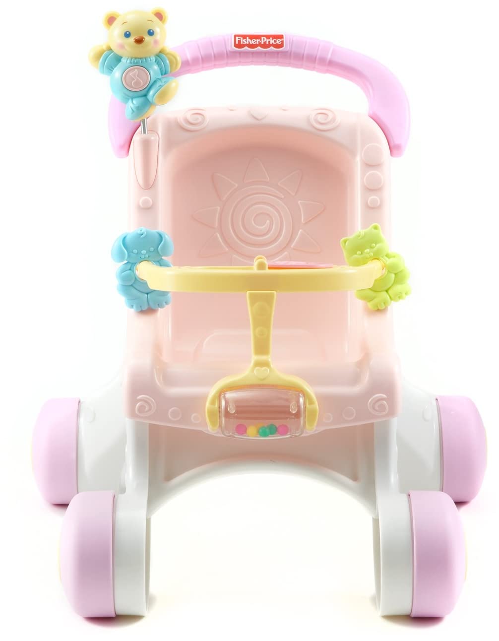 Foto 4 | Stroll-along Walker Fisher-price Brilliant Basics Pink - Venta Internacional.