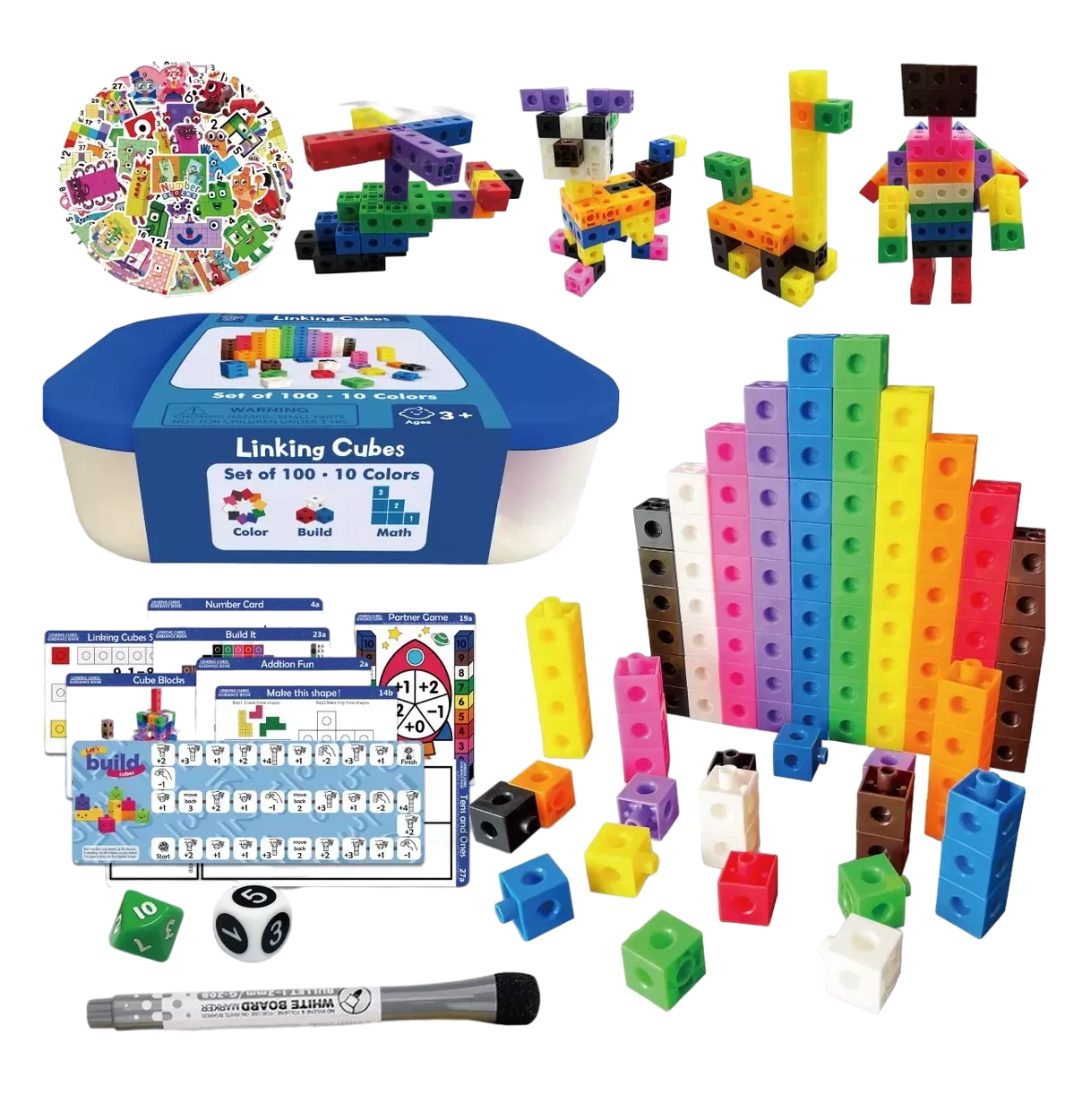 Juego Didáctico para Niños Conjunto + Pegatinas 100 Piezas