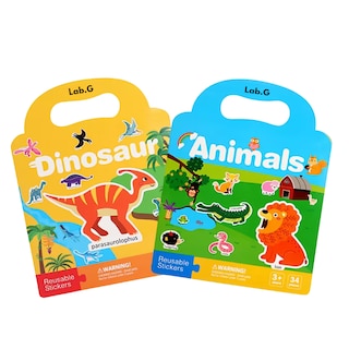 Foto 1 | Libros de Reutilizables Pegatinas Niños de 2 a 6 Años 2 piezas