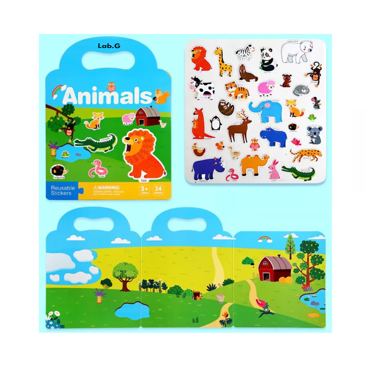 Foto 5 pulgar | Libros de Reutilizables Pegatinas Niños de 2 a 6 Años 2 piezas