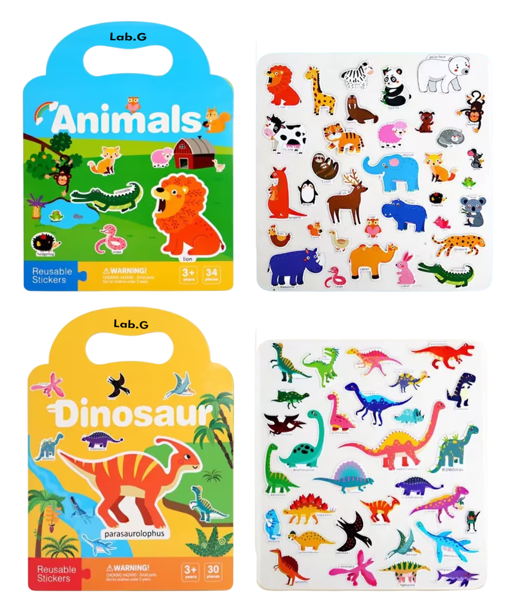 Foto 6 pulgar | Libros de Reutilizables Pegatinas Niños de 2 a 6 Años 2 piezas