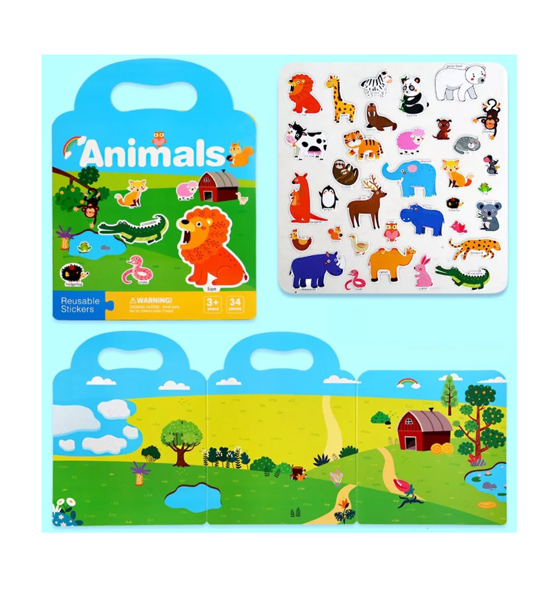 Foto 3 pulgar | Libros de Reutilizables Pegatinas para Niños de 2 A 6 Años