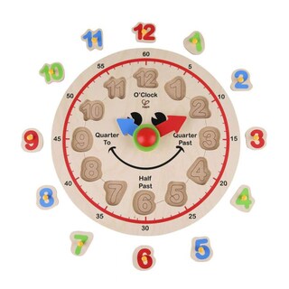 Foto 2 | Puzle Educativo Con Forma De Juguete, De Madera, Colorido, Con Forma De Reloj Feliz - Venta Internacional.