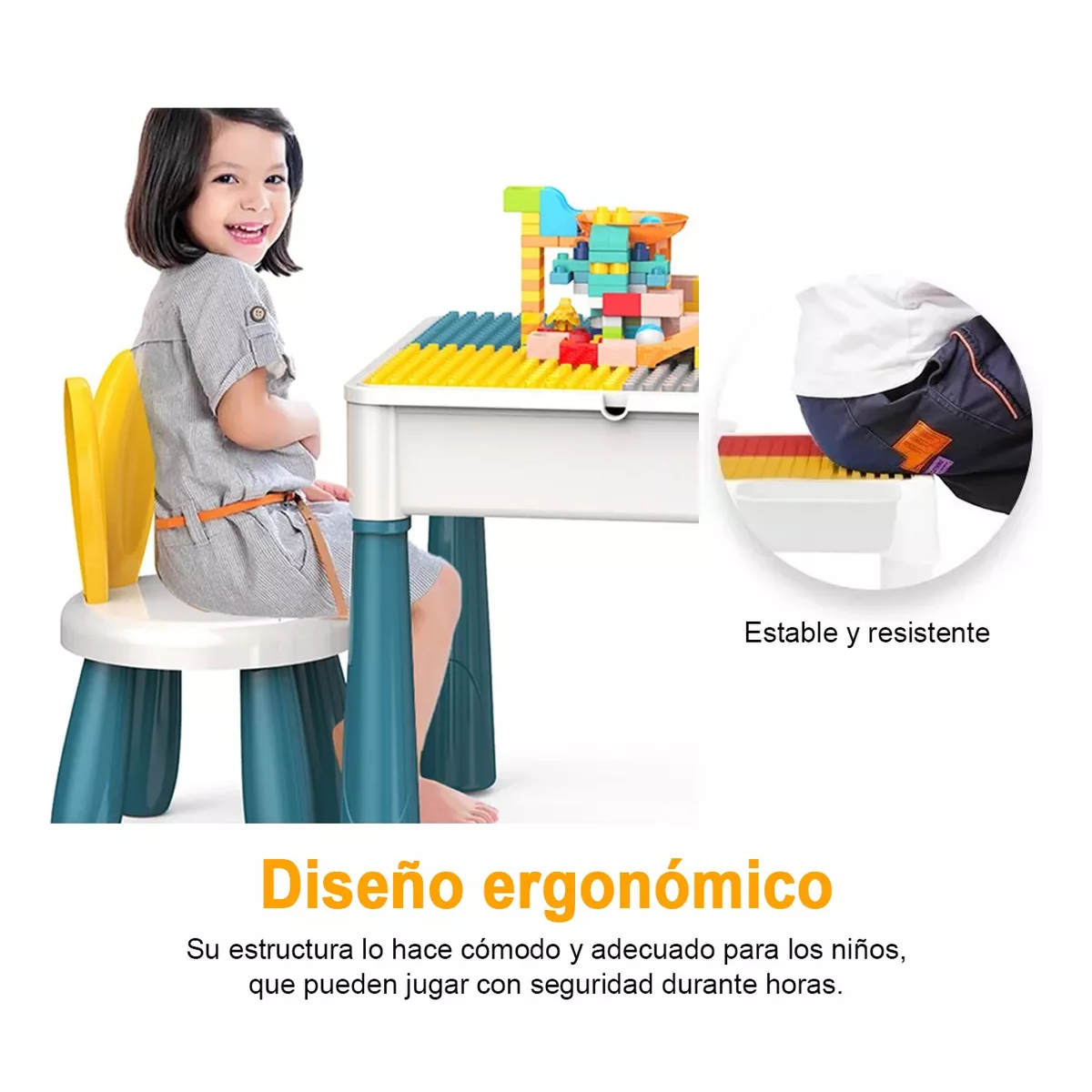 Foto 4 | Mesa Didactica con Juego de Bloques para Niños