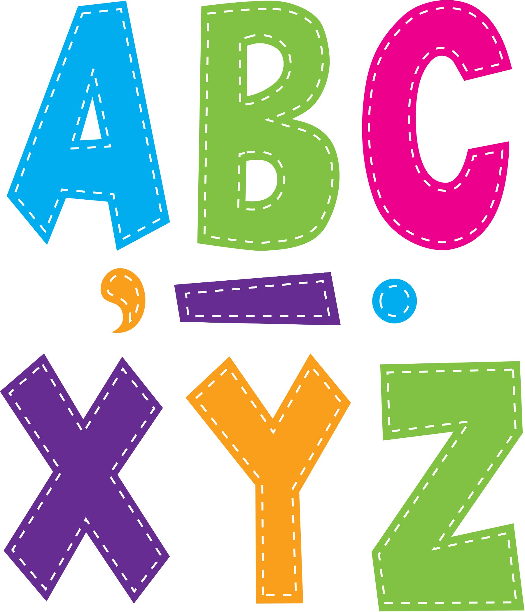 Foto 2 pulgar | Fuente Cutouts Created Resources Multi Bright Stitch 7 Fun - Venta Internacional.