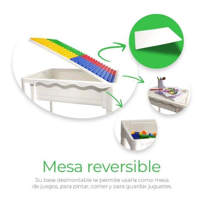 Foto 4 pulgar | Mesa Didactica Con Juego De Bloques Para Niños Incluye Silla