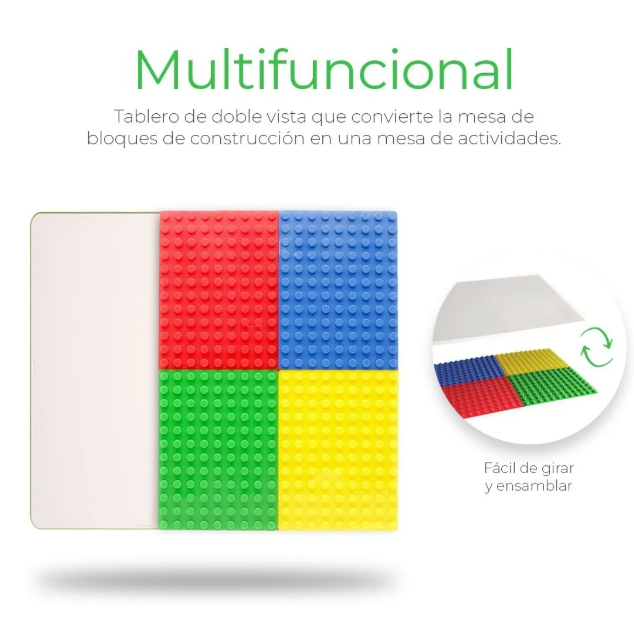 Foto 5 pulgar | Mesa Didactica Con Juego De Bloques Para Niños Incluye Silla