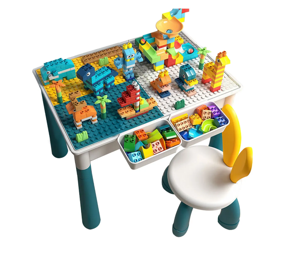 Foto 1 | Mesa Didáctica con Bloques y Silla para Niños