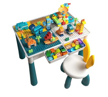 Foto 1 | Mesa Didáctica con Bloques y Silla para Niños