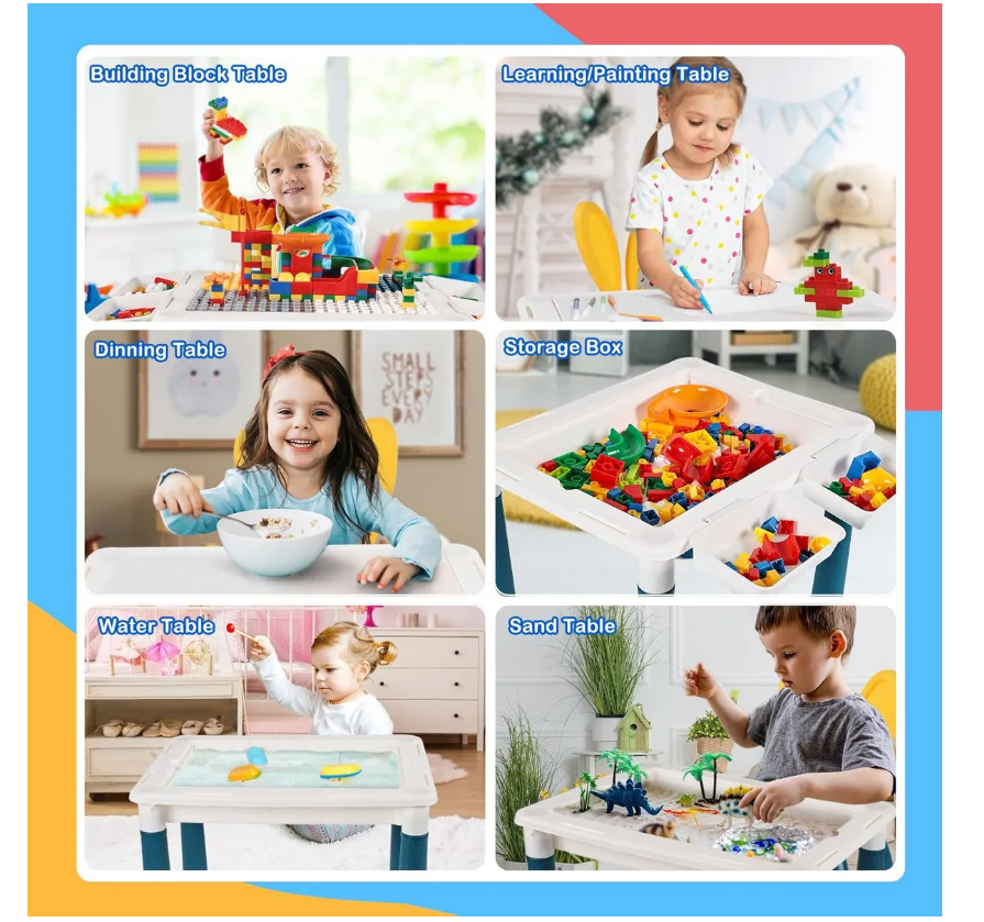 Foto 2 | Mesa Didáctica con Bloques y Silla para Niños