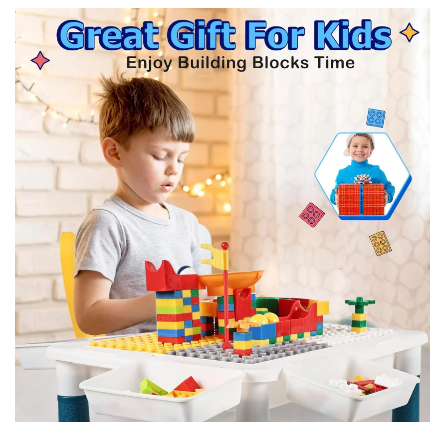 Foto 3 | Mesa Didáctica con Bloques y Silla para Niños