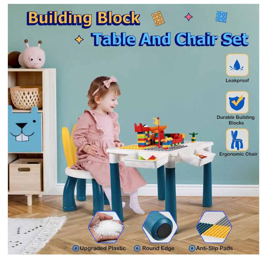 Foto 5 | Mesa Didáctica con Bloques y Silla para Niños