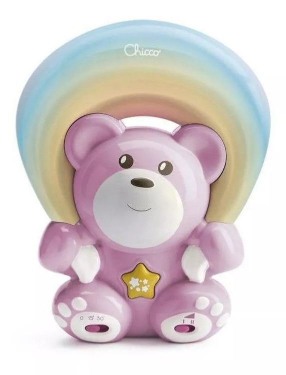 Foto 2 pulgar | Chicco Osito Musical Proyector Luz Arcoiris Rainbow Bear Rosa