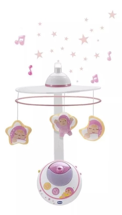 Movil Cuna Chicco First Dreams Magic Stars Rosa