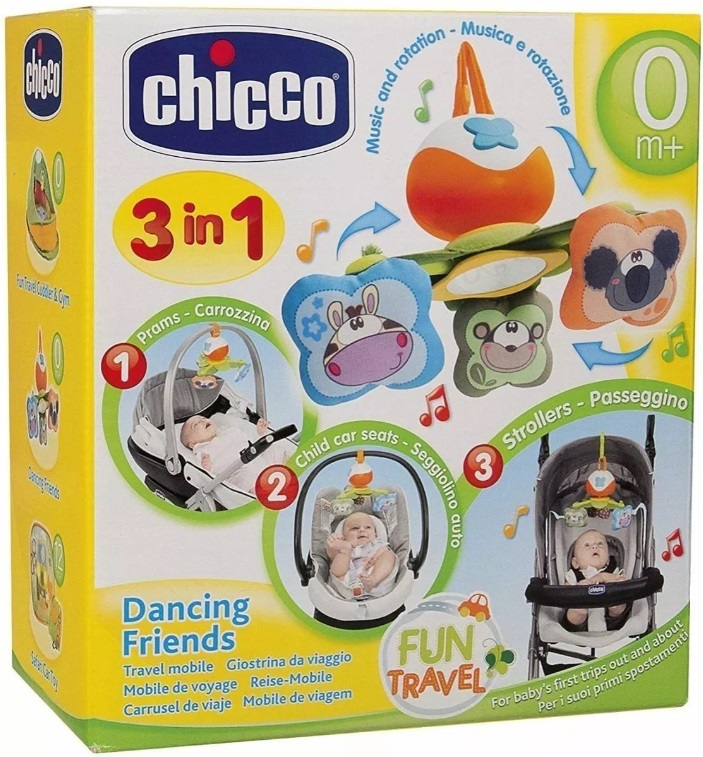 Foto 4 pulgar | Chicco Movil Para Carriola Portabebe Animales Musical 3 En 1