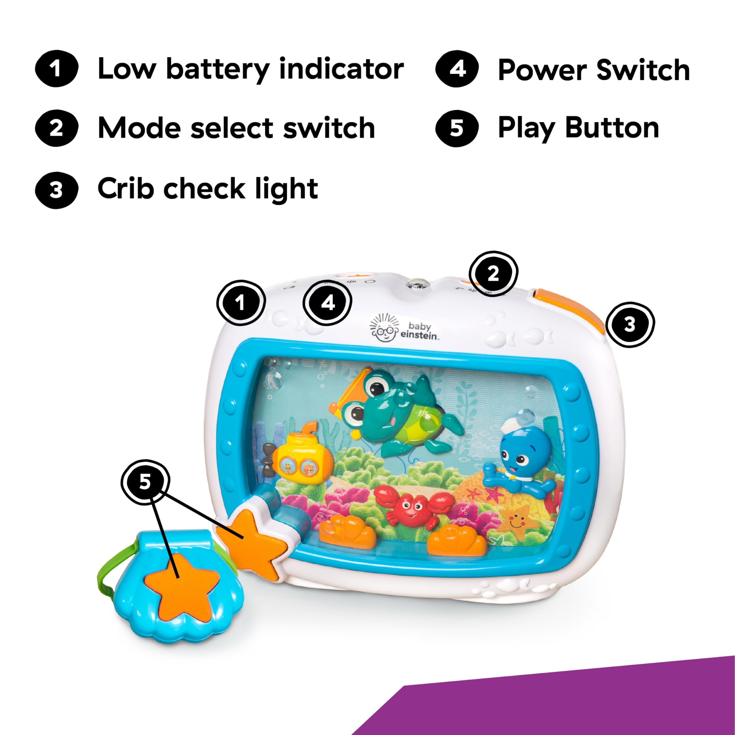 Foto 8 pulgar | Juguete Para Cuna Y Máquina De Sonido Baby Einstein Sea Dreams Soother - Venta Internacional.
