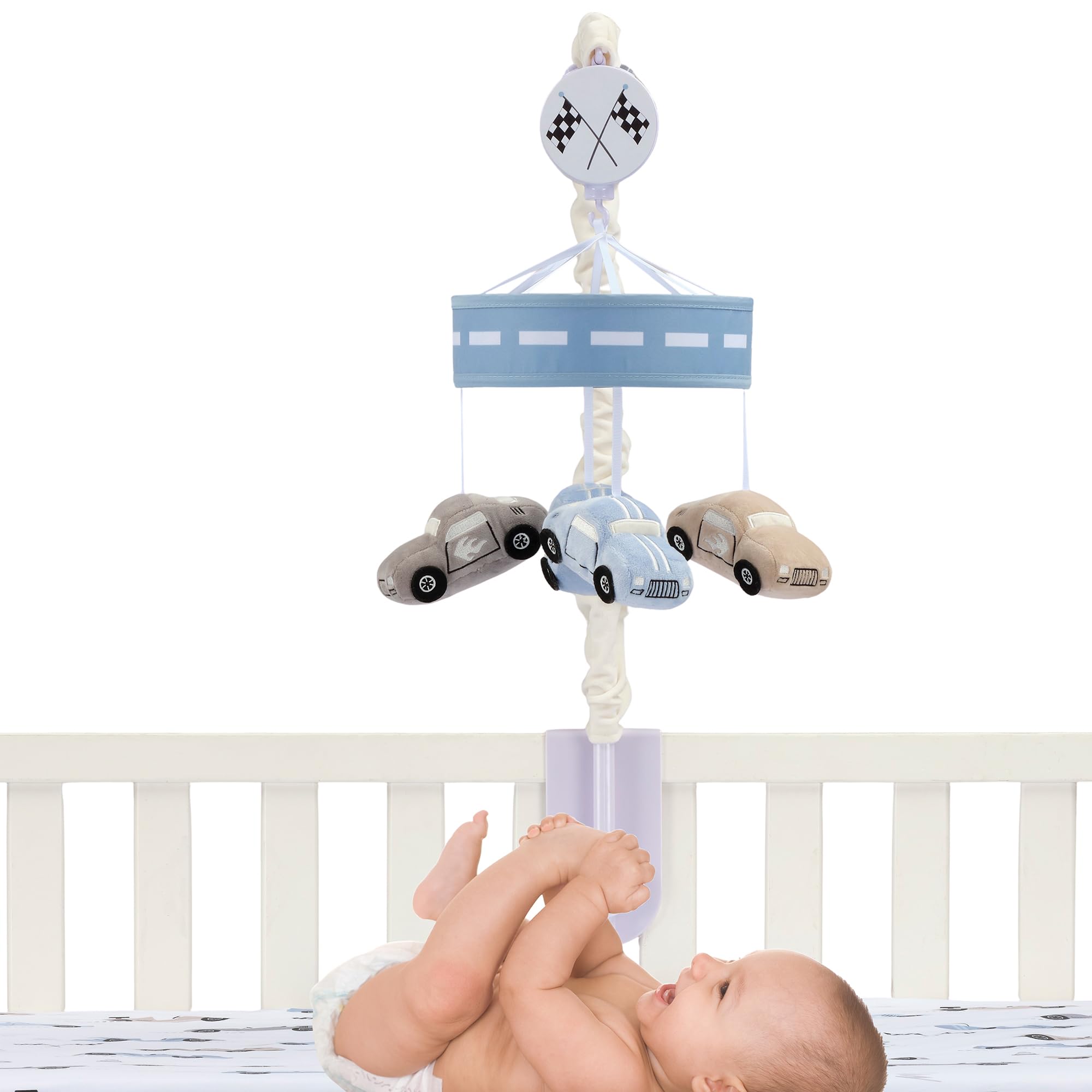 Foto 4 pulgar | Crib Mobile Lambs & Ivy Little Racer Con Chupete Musical - Venta Internacional.